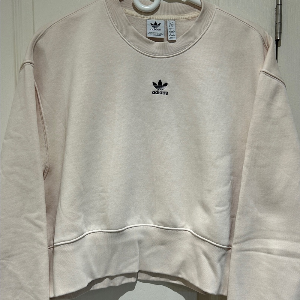 Adidas Off-White Crewneck crop Sweatshirt